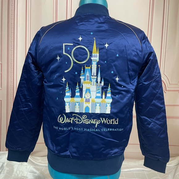 2021 Disney Parks Walt Disney World 50th Anniversary Bomber Jacket sZ L XL 1X - Picture 1 of 14